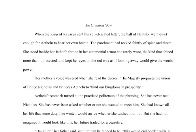 ghostwrite your fantasy or romance story
